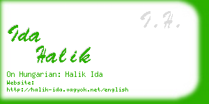 ida halik business card